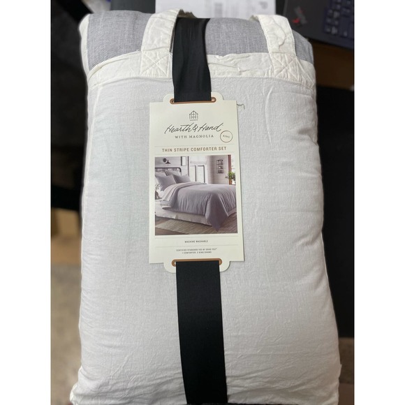 Hearth & Hand With Magnolia Thin Stripe Comforter Set, King - BRAND NEW - Picture 1 of 5